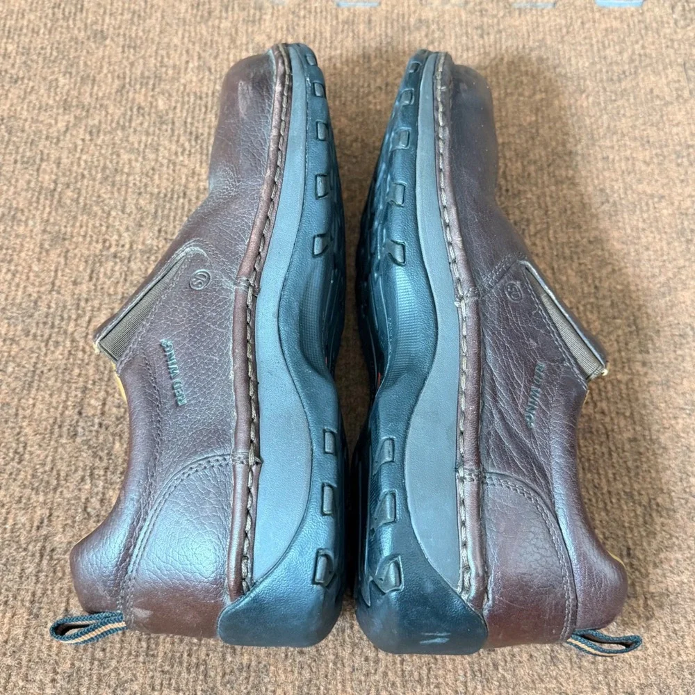 Red Wing‎ Shoes Mens 6702 Brown Leather Slip On Safety Toe Work Shoes 10.5 D SD
